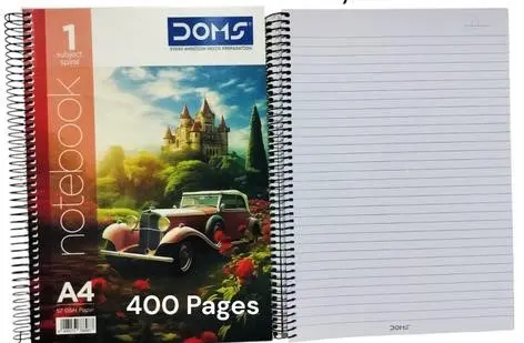 DOMS Spiral Ruled Notebook 400 pages (1 Piece)